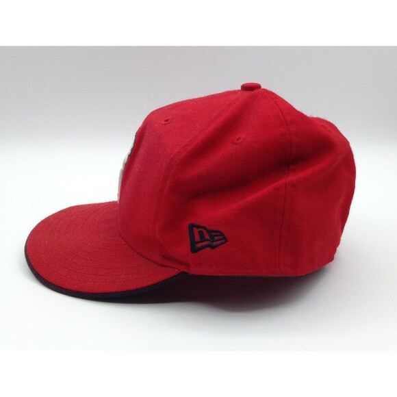 New York Yankees New Era 59Fifty Hat Cap Sz 7 1/4 Red 100% Wool Embroidered - Picture 5 of 11